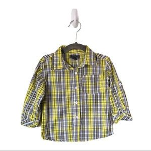 DKNY Yellow Striped Long Sleeve Button Down-18 MTH